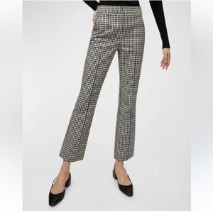 Veronica Beard Black and White Checkered Cropped Pants
